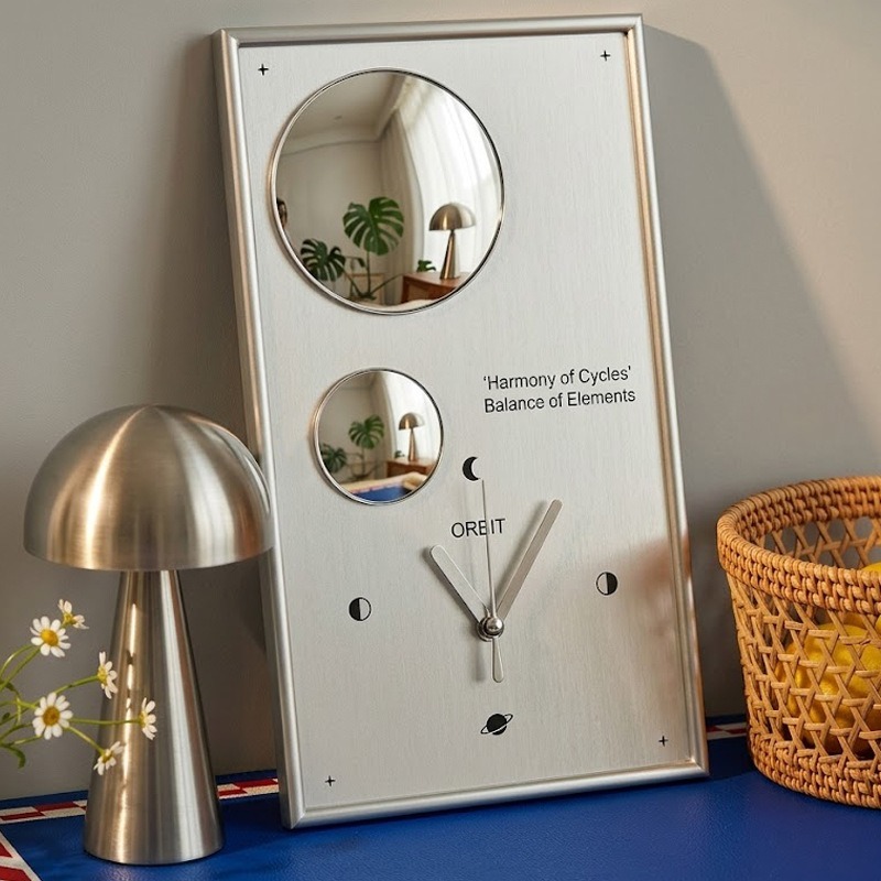 Interior Design Drawing - Magnetic Attraction Wall Clock Luxury Living