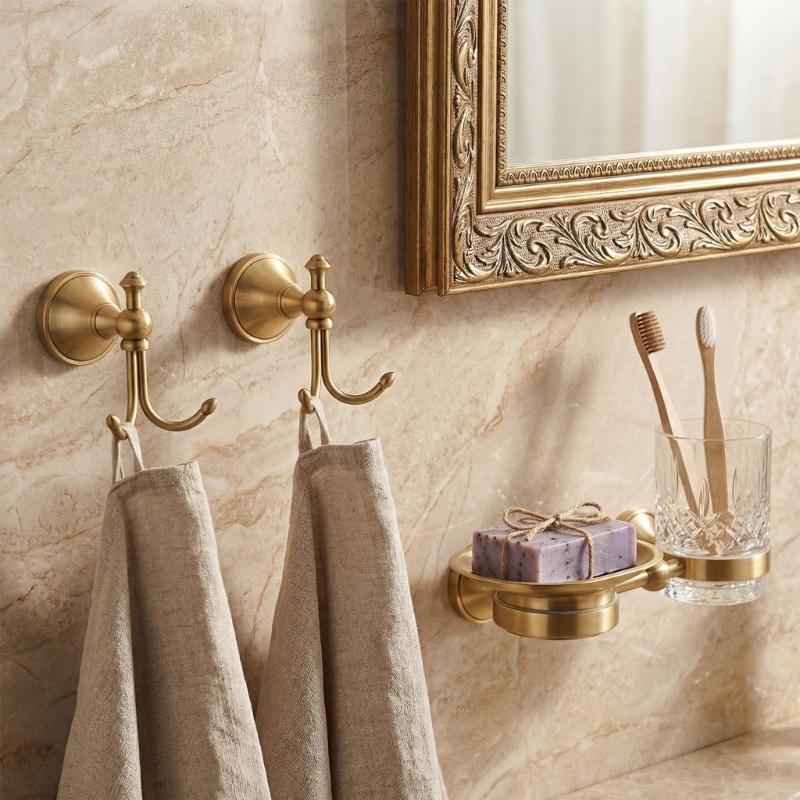 2Pcs Wall Mount Robe Hook with - огляд і ціна Antique Brass Hook
