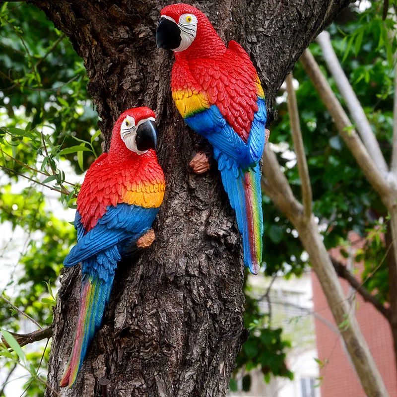 Resin Parrot Statue Wall Mount - огляд і ціна Interior Design Office