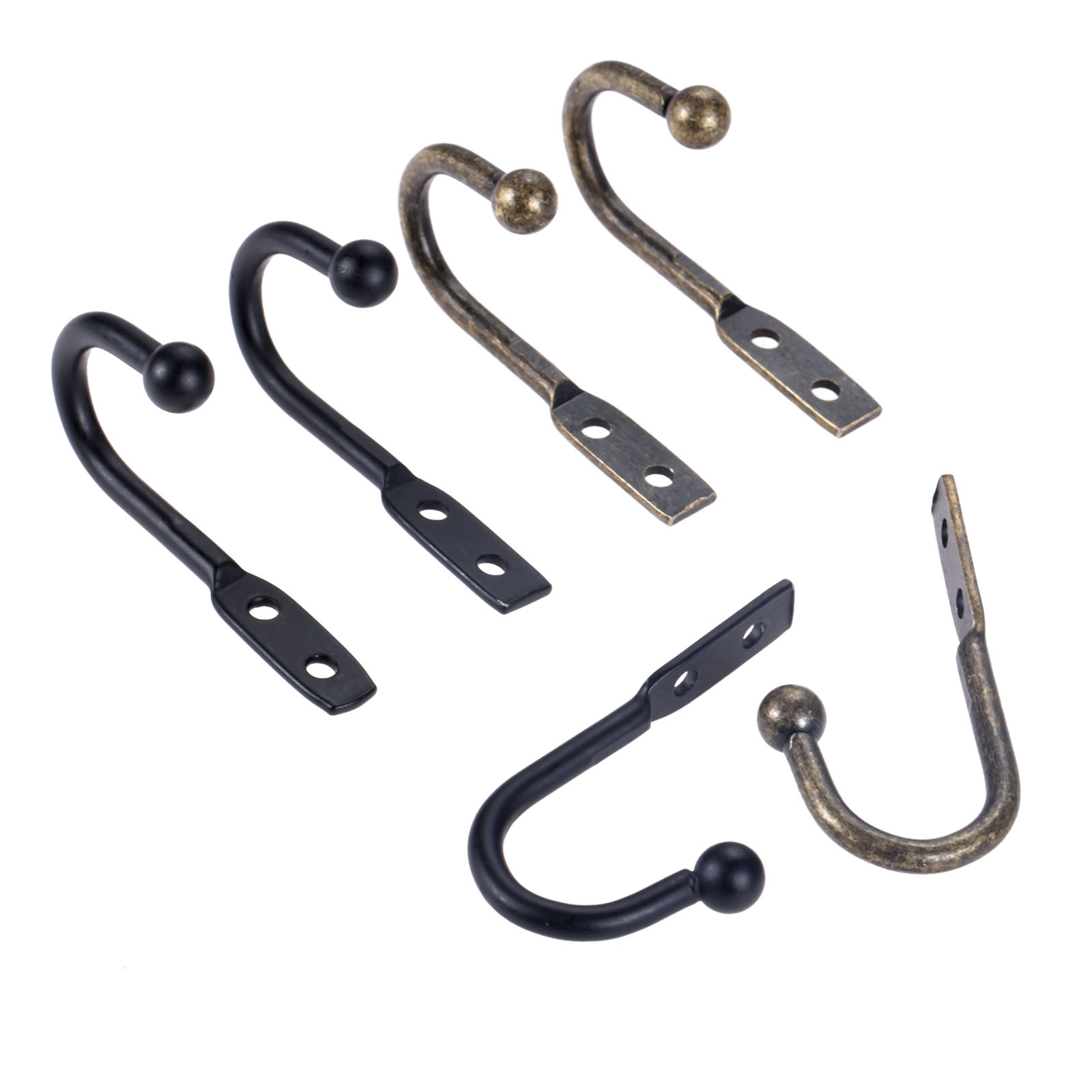 5pcs Vintage Black/Antique Bro - огляд і ціна Antique Brass Hook