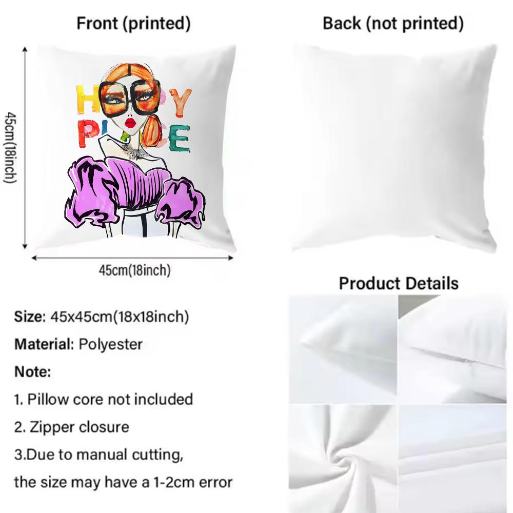 Chic Lady Illustration Cushion - огляд і ціна Interior Design Illustration