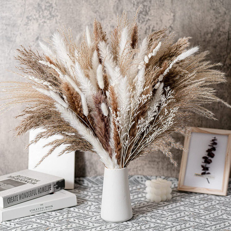 50-105pcs Boho Rustic Mixed Dr - огляд і ціна Dried Pampas Bundle