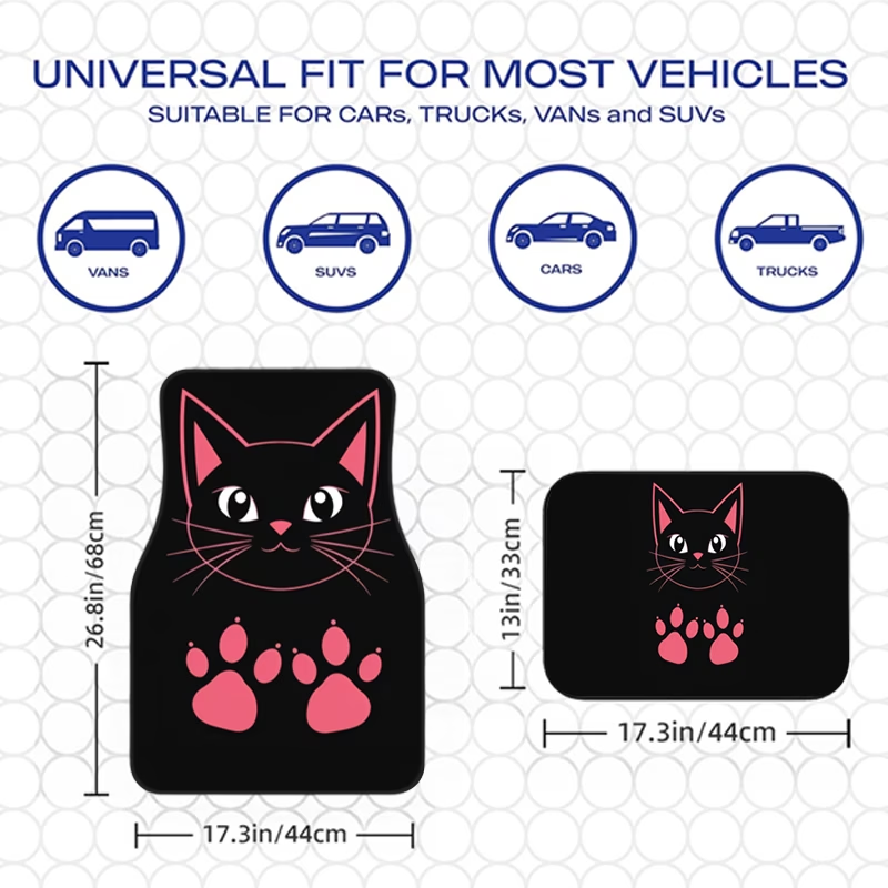 4Pcs Pink and Black Cat Paw Pr - огляд і ціна Interior Design Type