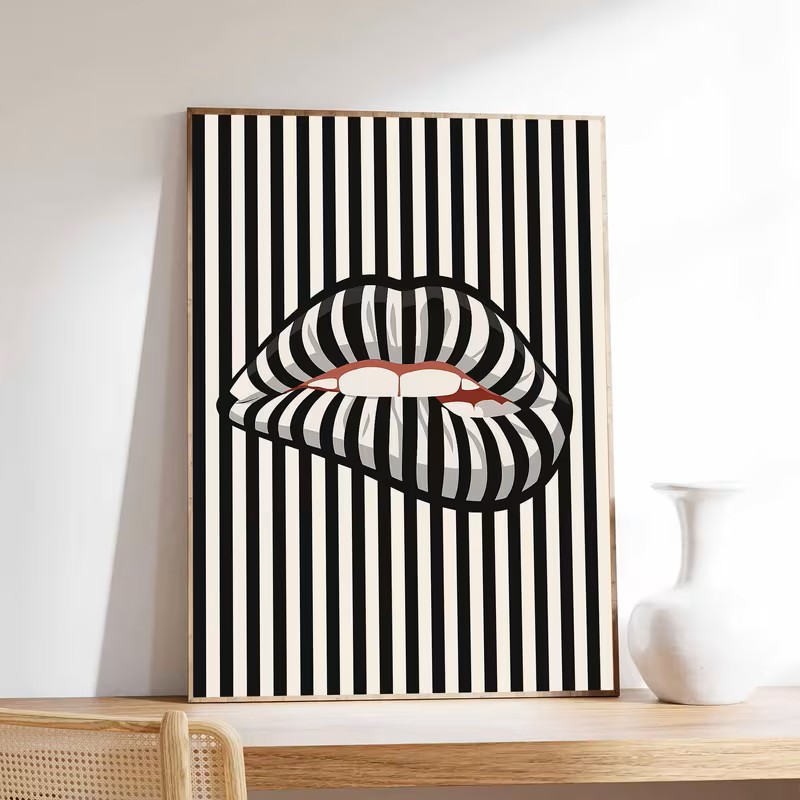 Simple and Abstract Striped Li - огляд і ціна Interior Design Drawing