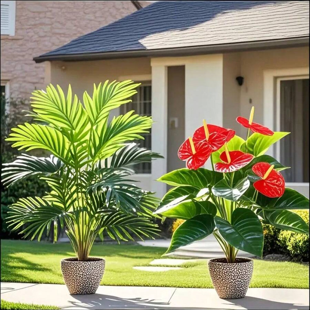 2sets Large Artificial Palm Pl - огляд і ціна Interior Design Office