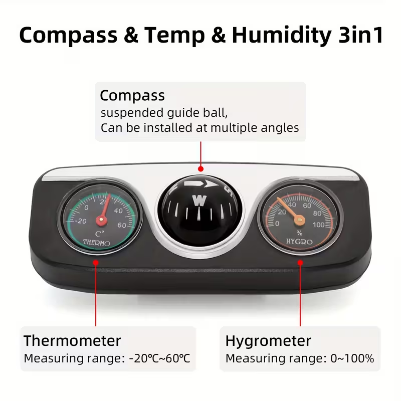 TRALOW 3-in-1 Compass,Thermome - огляд і ціна Interior Design Type