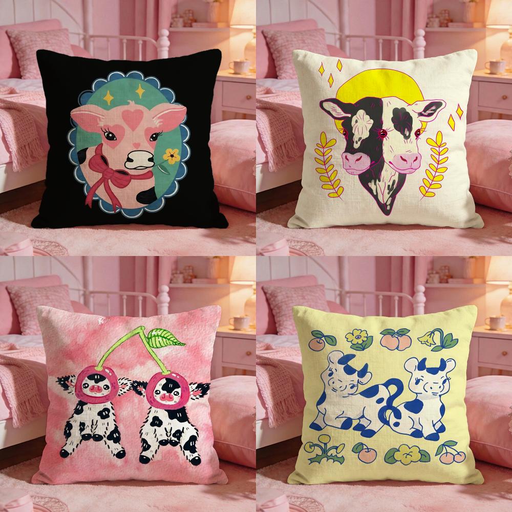 Cute Cow Illustration Cushion  - огляд і ціна Interior Design Illustration