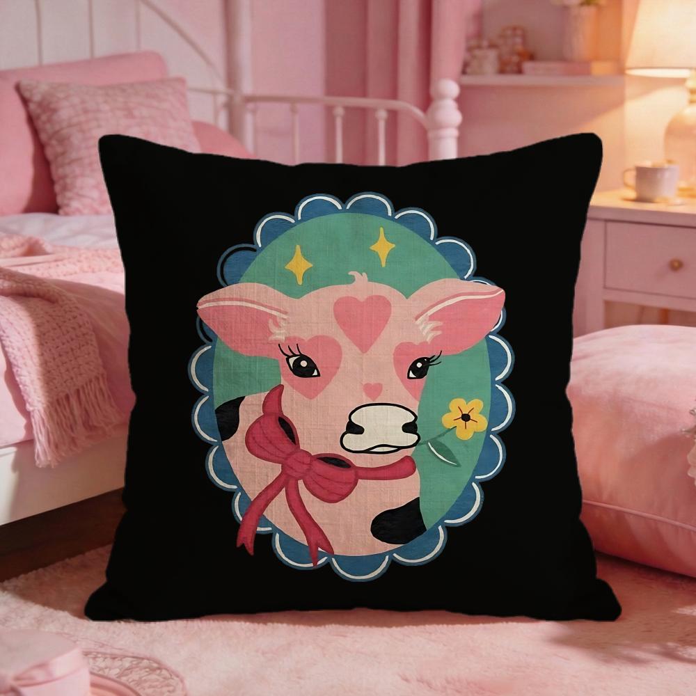 Cute Cow Illustration Cushion  - огляд і ціна Interior Design Illustration