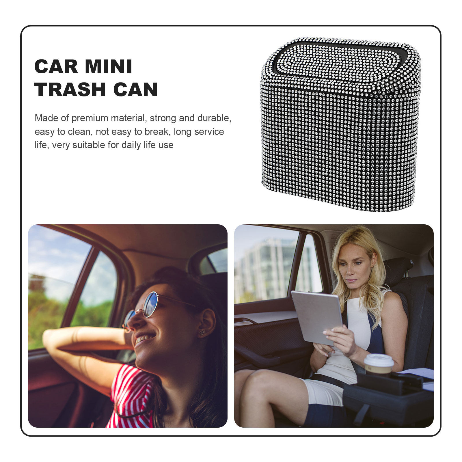 Glitter Car Trash Can Portable - огляд і ціна Interior Design Type